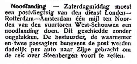 Westenschouwen Noodlanding 21 april 1923 3